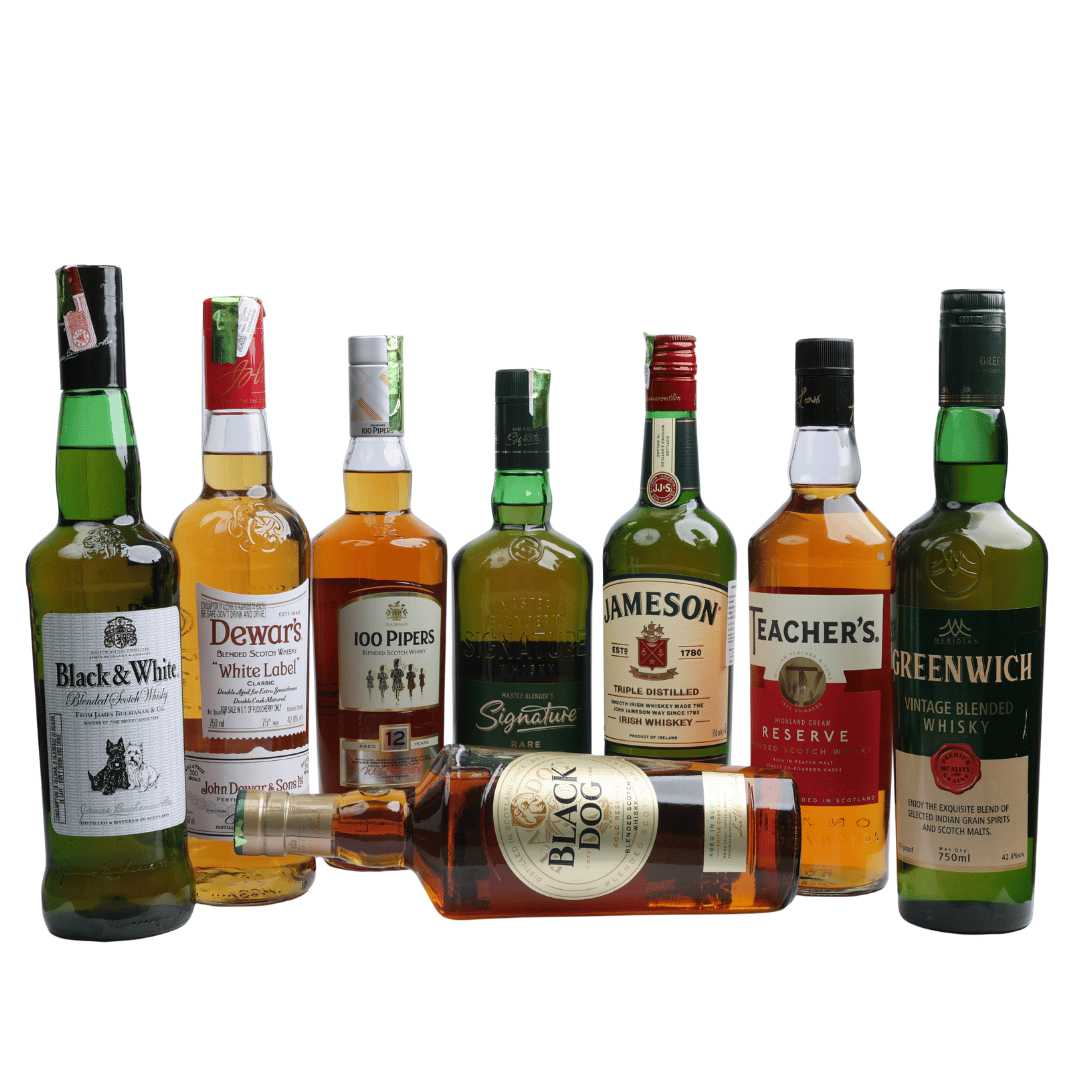 Collection of whisky bottles