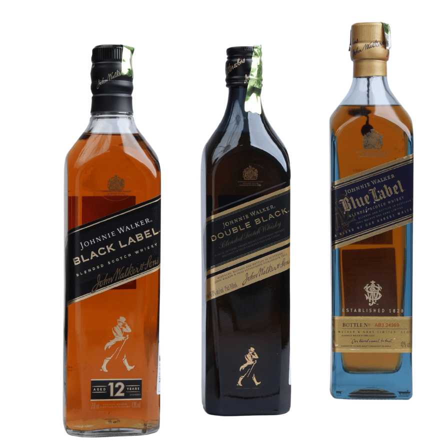 Johnnie Walker Whisky Bottles